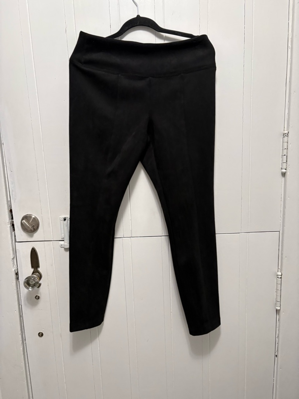 Philosophy Black Pull-On Suede Pants